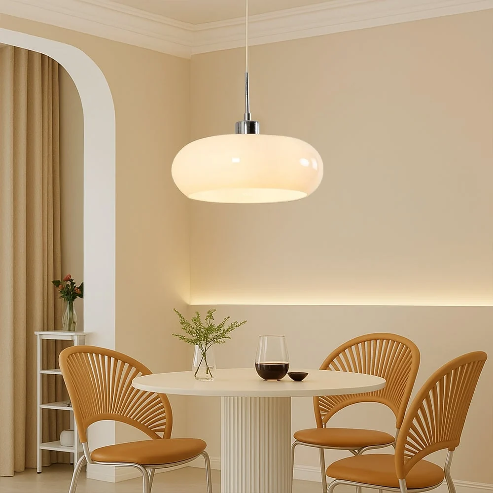 Modern Pendant Light Geometric Design Adjustable Glass Globes - Image 5